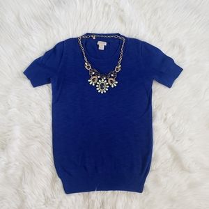 J. Crew Royal Blue Light Sweater Crew Neck